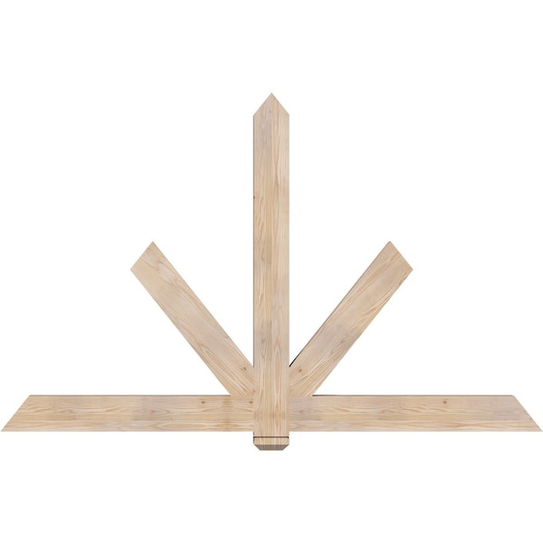 Ekena Millwork Kennewick Smooth Timber Gable Bracket, Douglas Fir, 84"W x 53"H x 3 1/2"D x 5 1/2"F, 15/12 Pitch GBW084X53X0406KEN00SDF - main